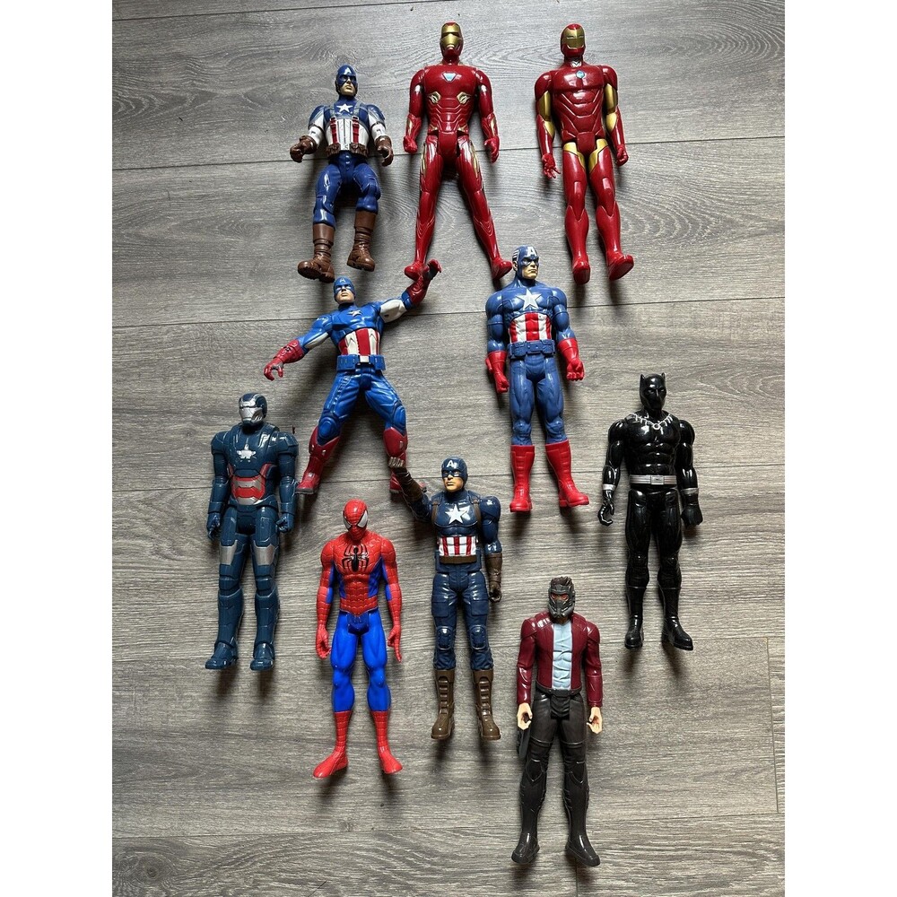 Marvel Avengers 12" Action Figure Collection Lot Hasbro Captain America Iron Man